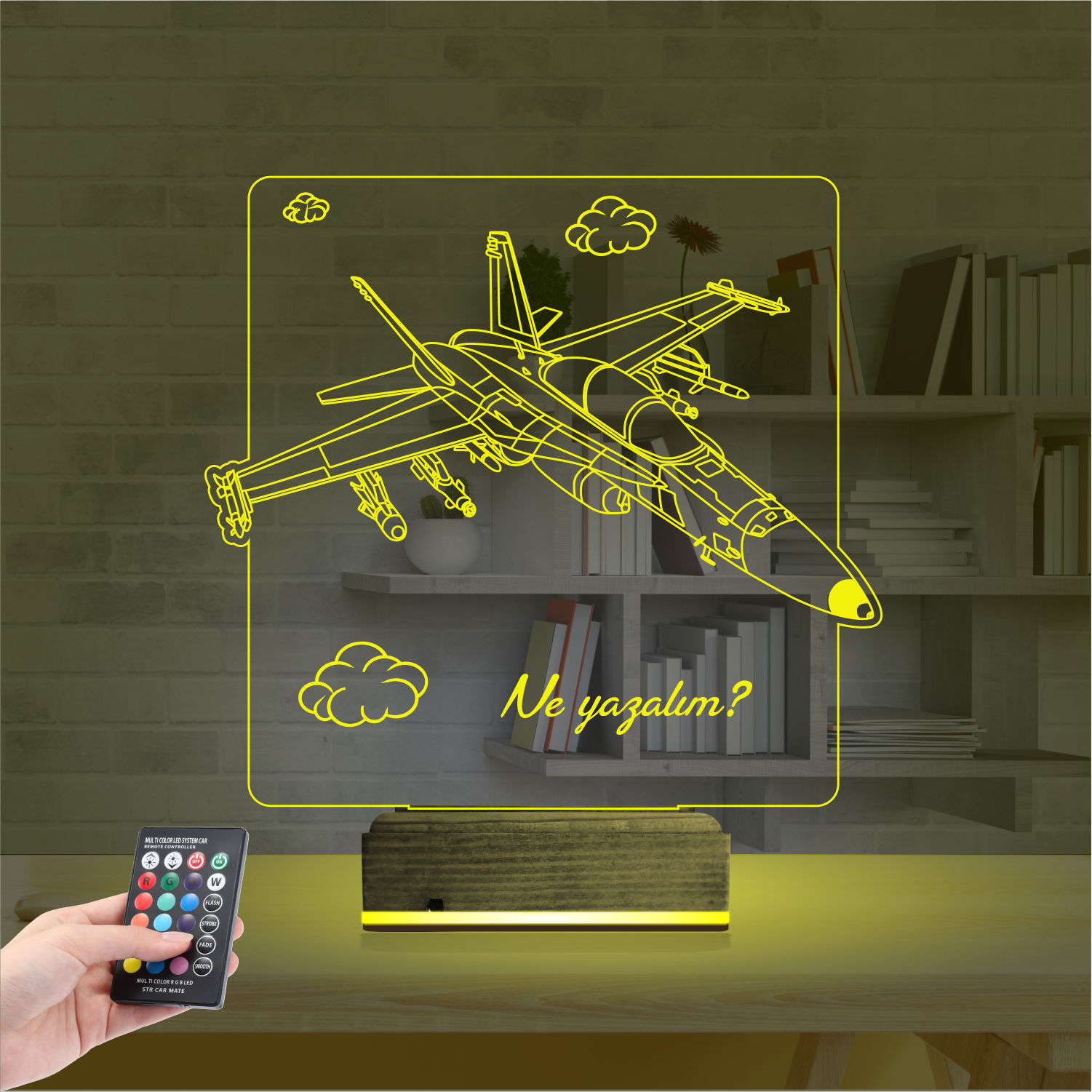 Истребитель — 3D LED Ночник | Подарок мужчине 5