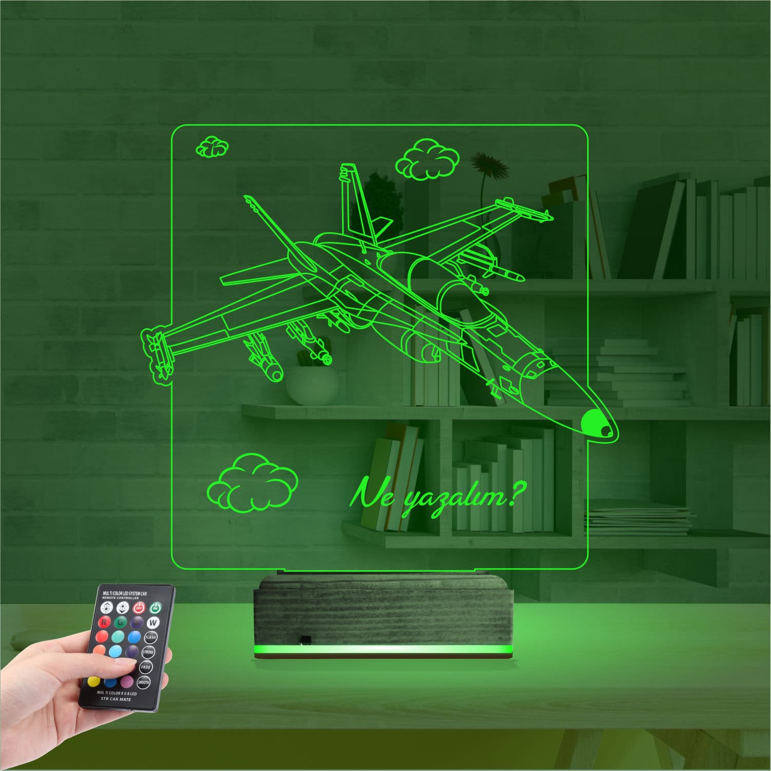 Истребитель — 3D LED Ночник | Подарок мужчине 6