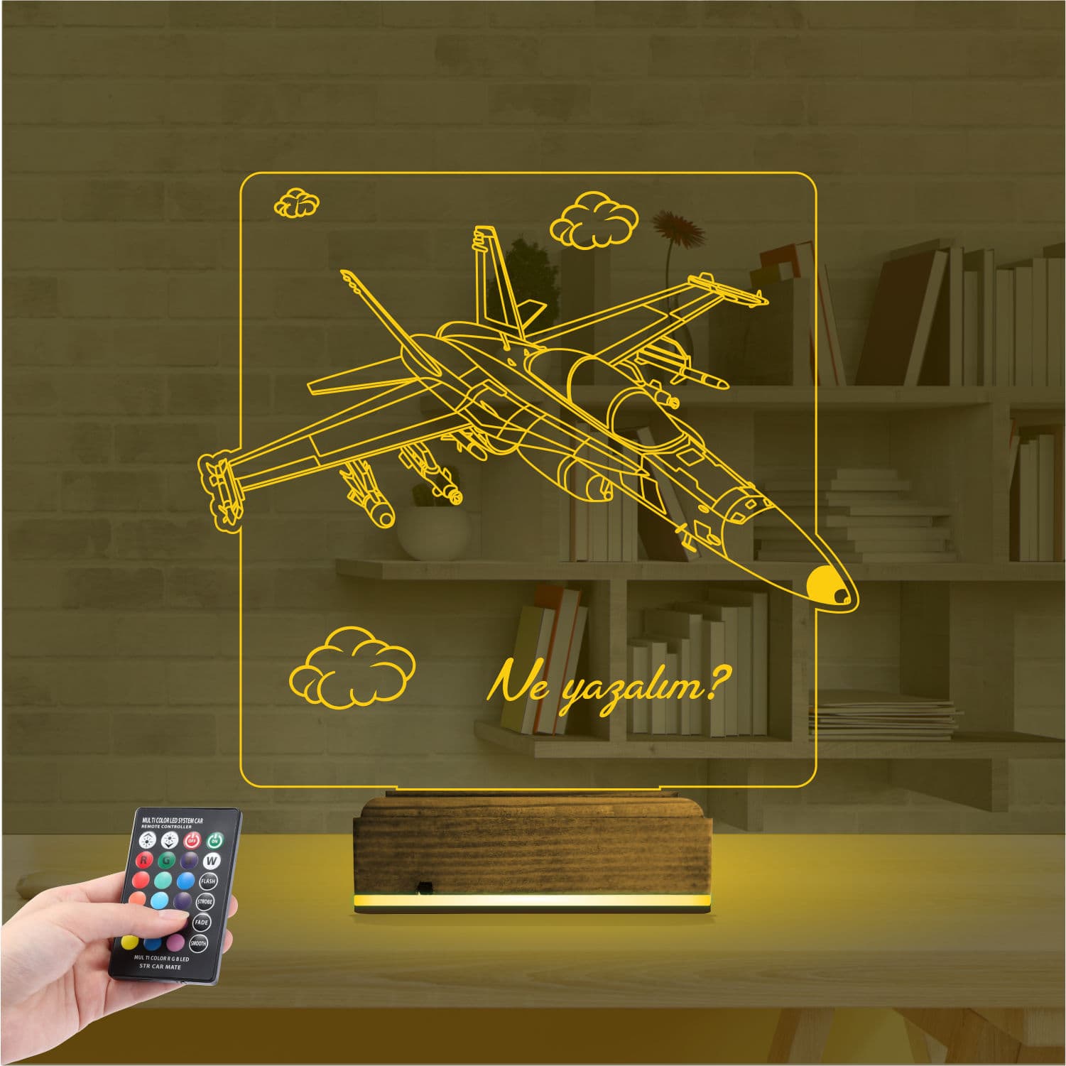 Истребитель — 3D LED Ночник | Подарок мужчине 8