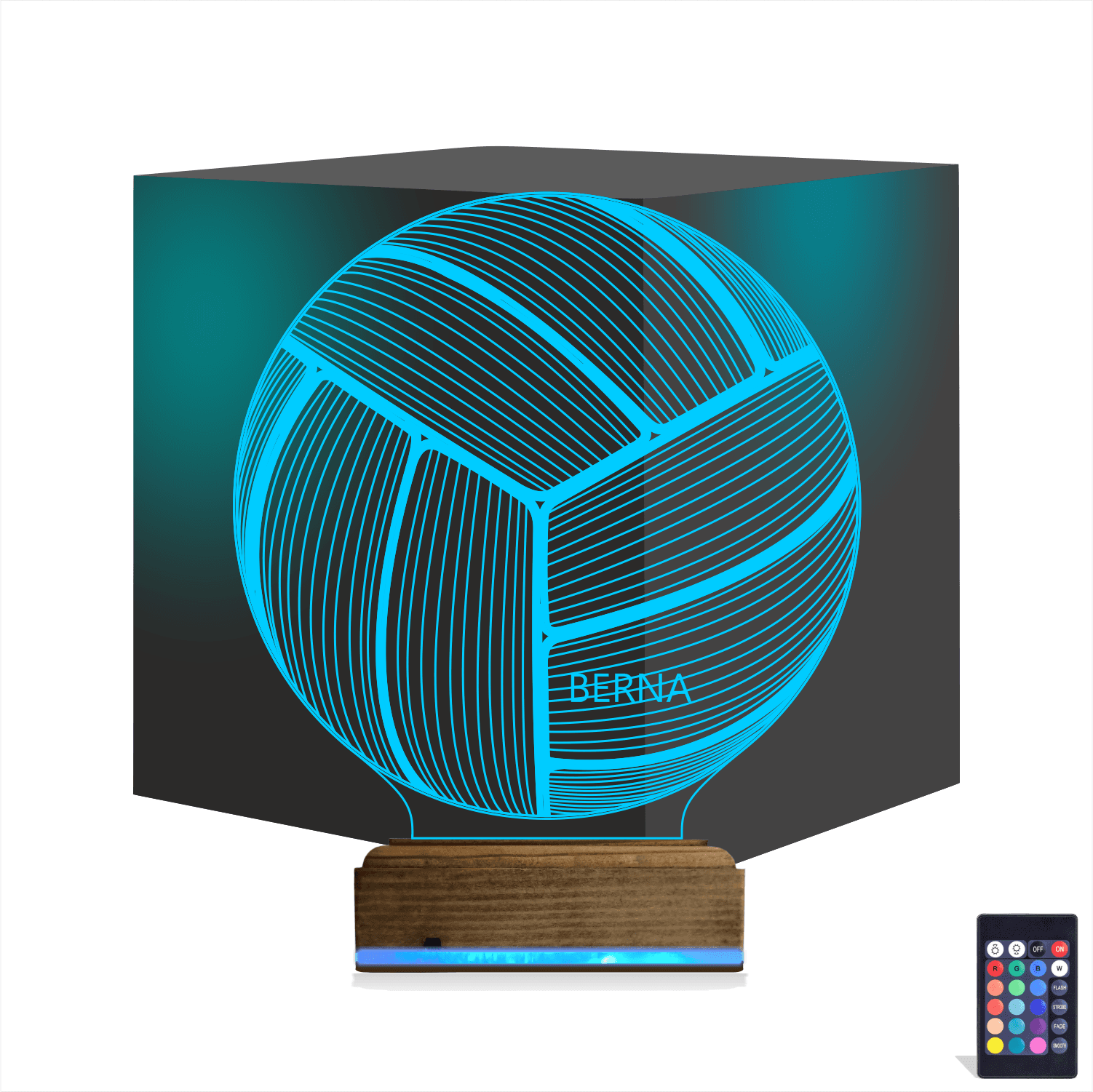 Волейбольный мяч с именем — 3D LED Ночник | Подарок спортсмену 1