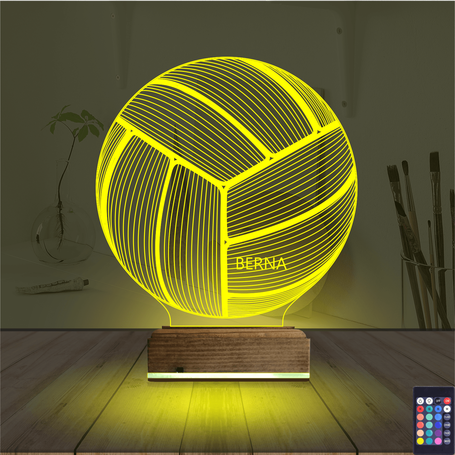 Волейбольный мяч с именем — 3D LED Ночник | Подарок спортсмену 5