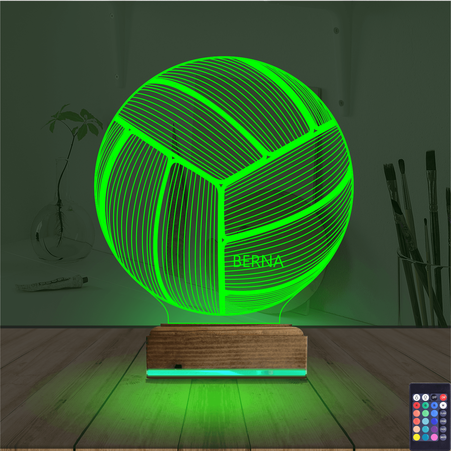 Волейбольный мяч с именем — 3D LED Ночник | Подарок спортсмену 6