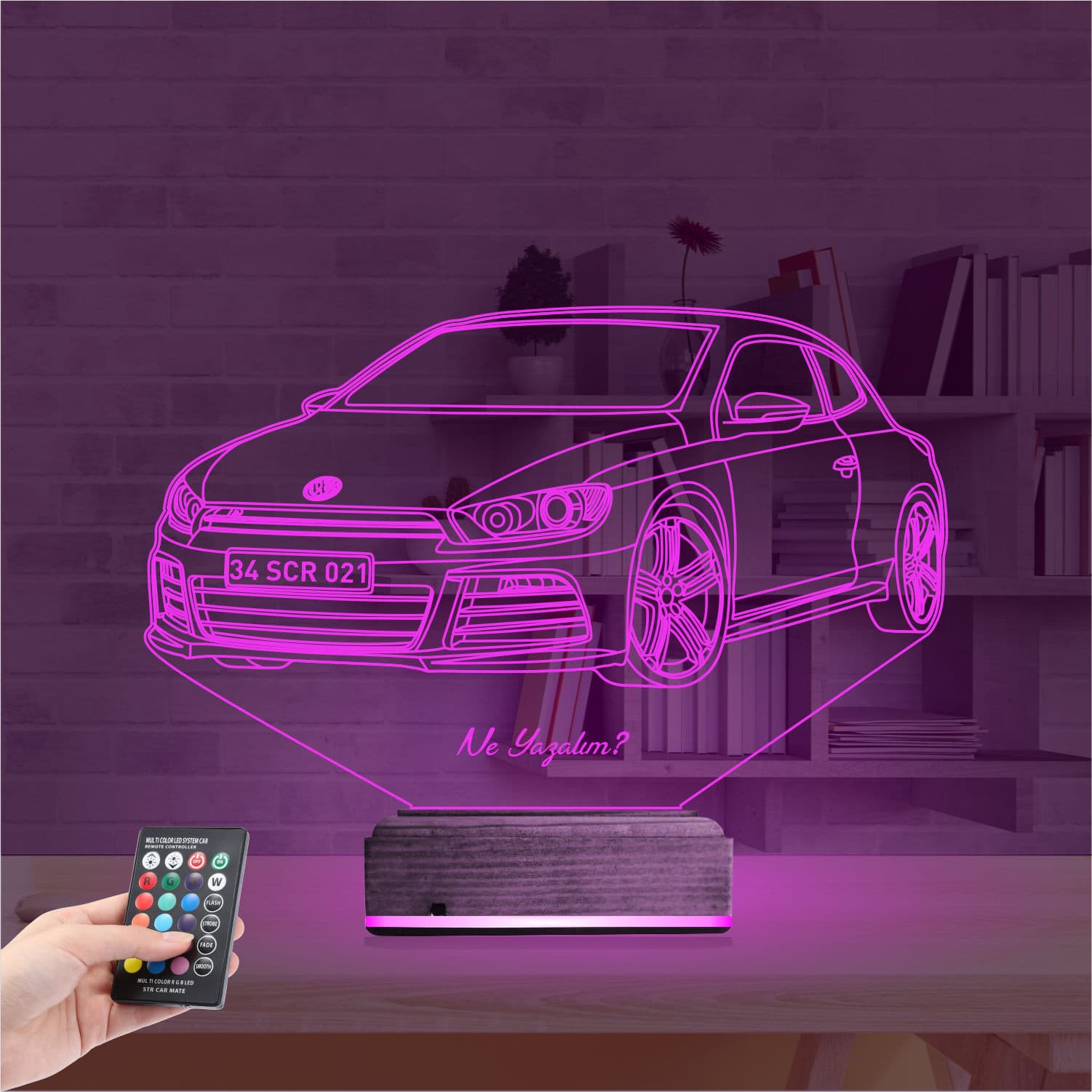 Фольксваген Сирокко — 3D LED Ночник | Подарок мужчине 4