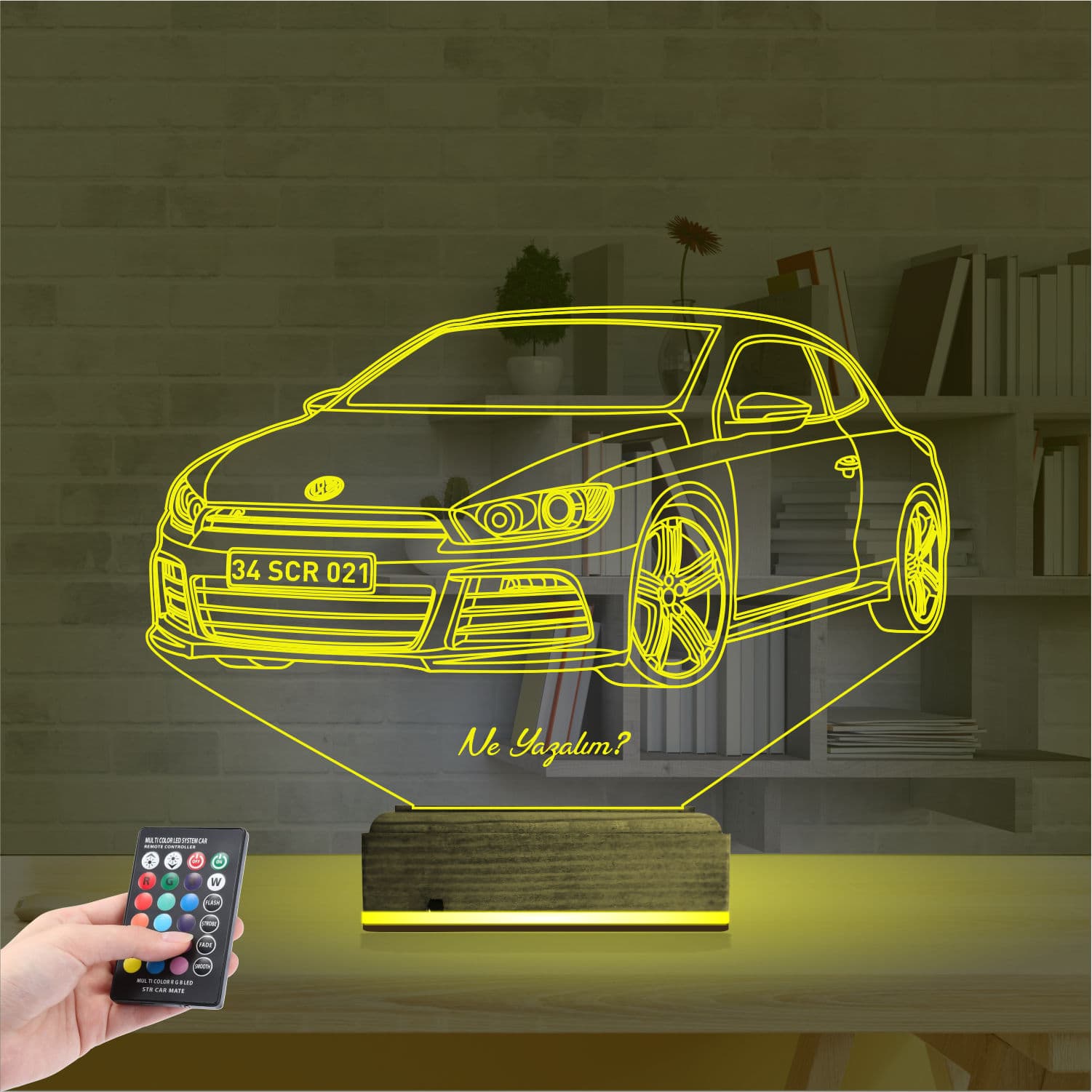 Фольксваген Сирокко — 3D LED Ночник | Подарок мужчине 5