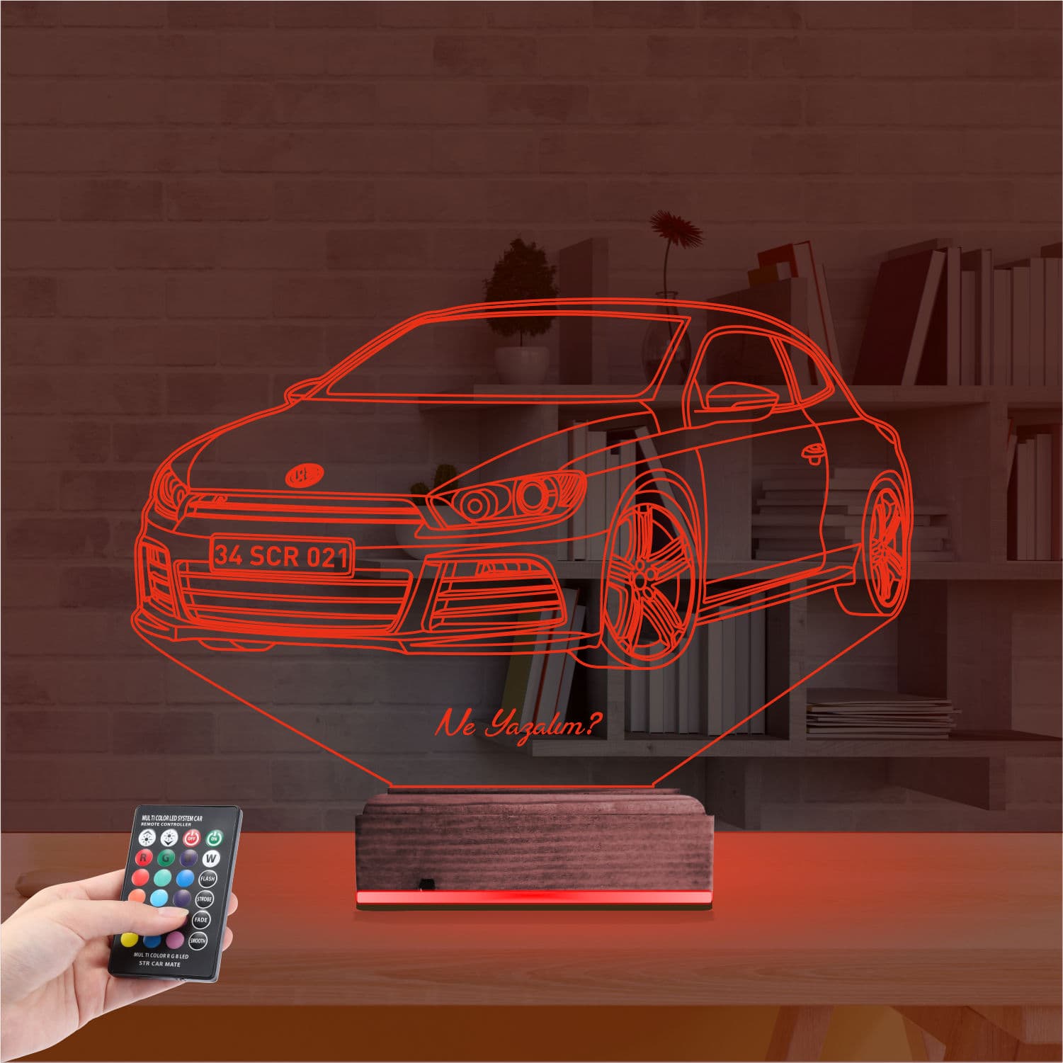 Фольксваген Сирокко — 3D LED Ночник | Подарок мужчине 7