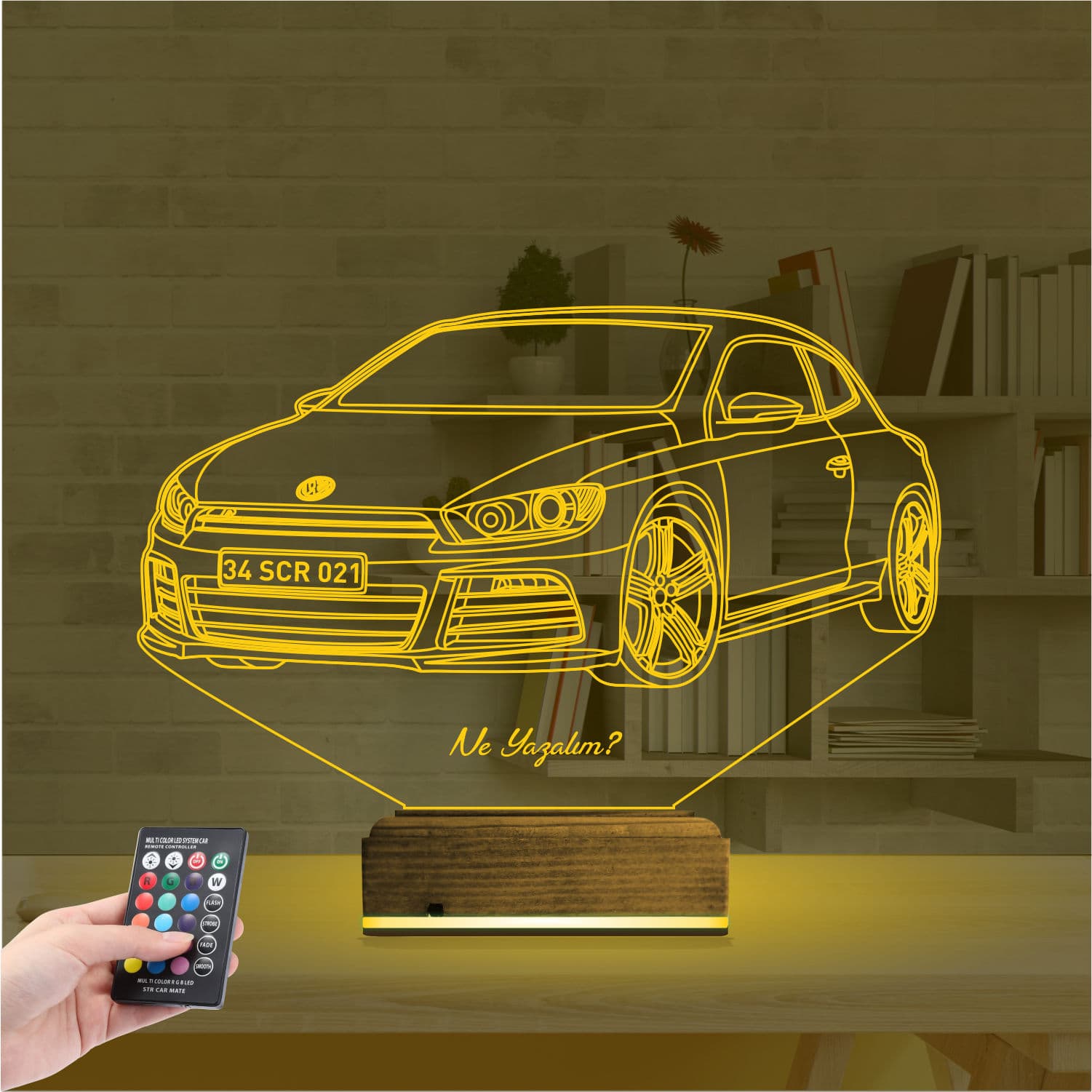 Фольксваген Сирокко — 3D LED Ночник | Подарок мужчине 8