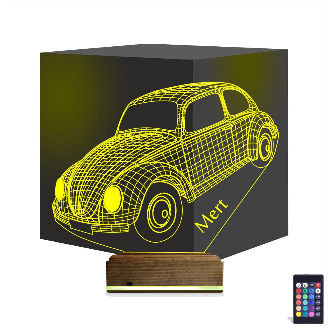 Фольксваген Жук — 3D LED Ночник | Именной подарок 1