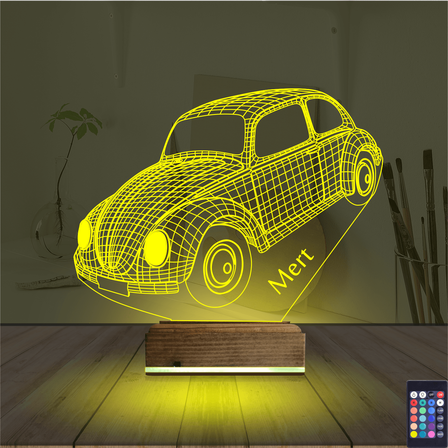 Фольксваген Жук — 3D LED Ночник | Именной подарок 5