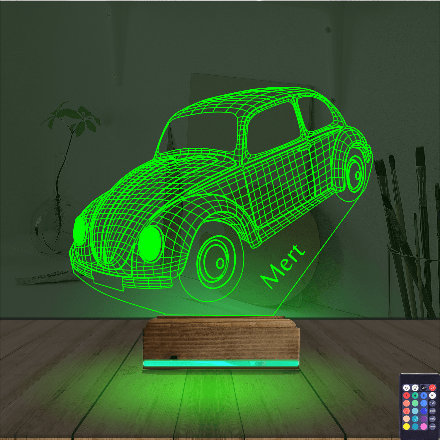 Фольксваген Жук — 3D LED Ночник | Именной подарок 6