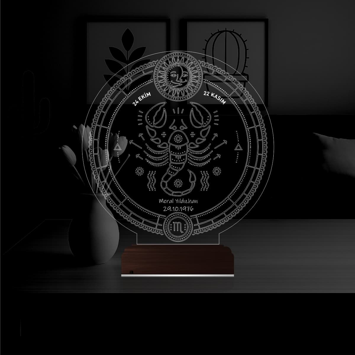 Скорпион (Знак зодиака) — 3D LED Ночник | Подарок с именем 1