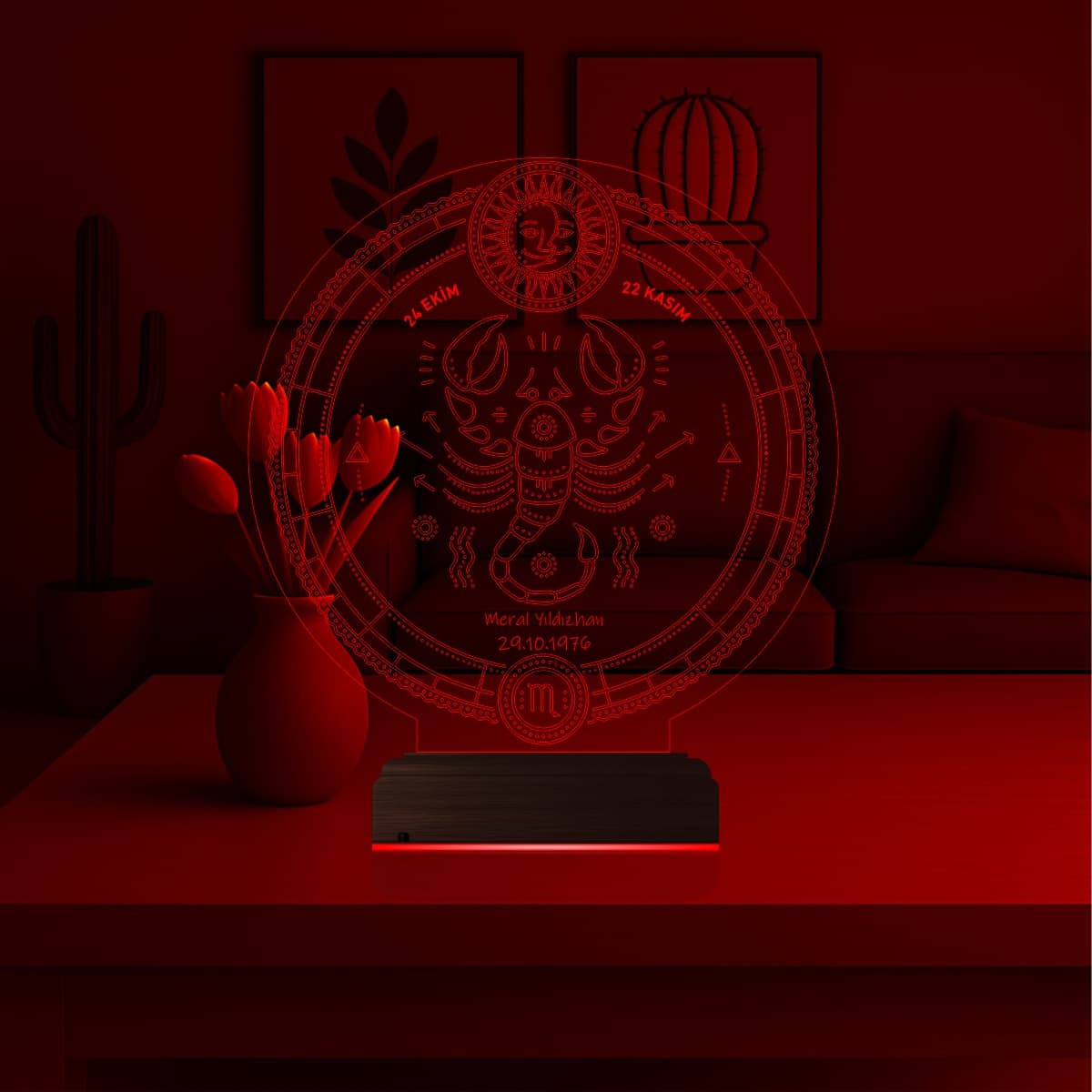 Скорпион (Знак зодиака) — 3D LED Ночник | Подарок с именем 6