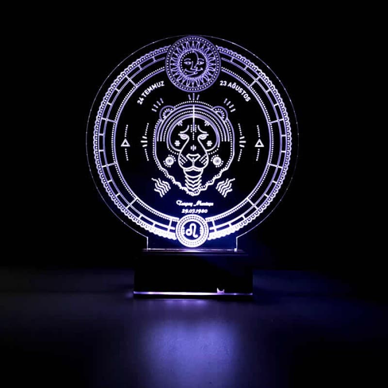 Знак зодиака Лев — 3D LED Ночник | Именной подарок 10