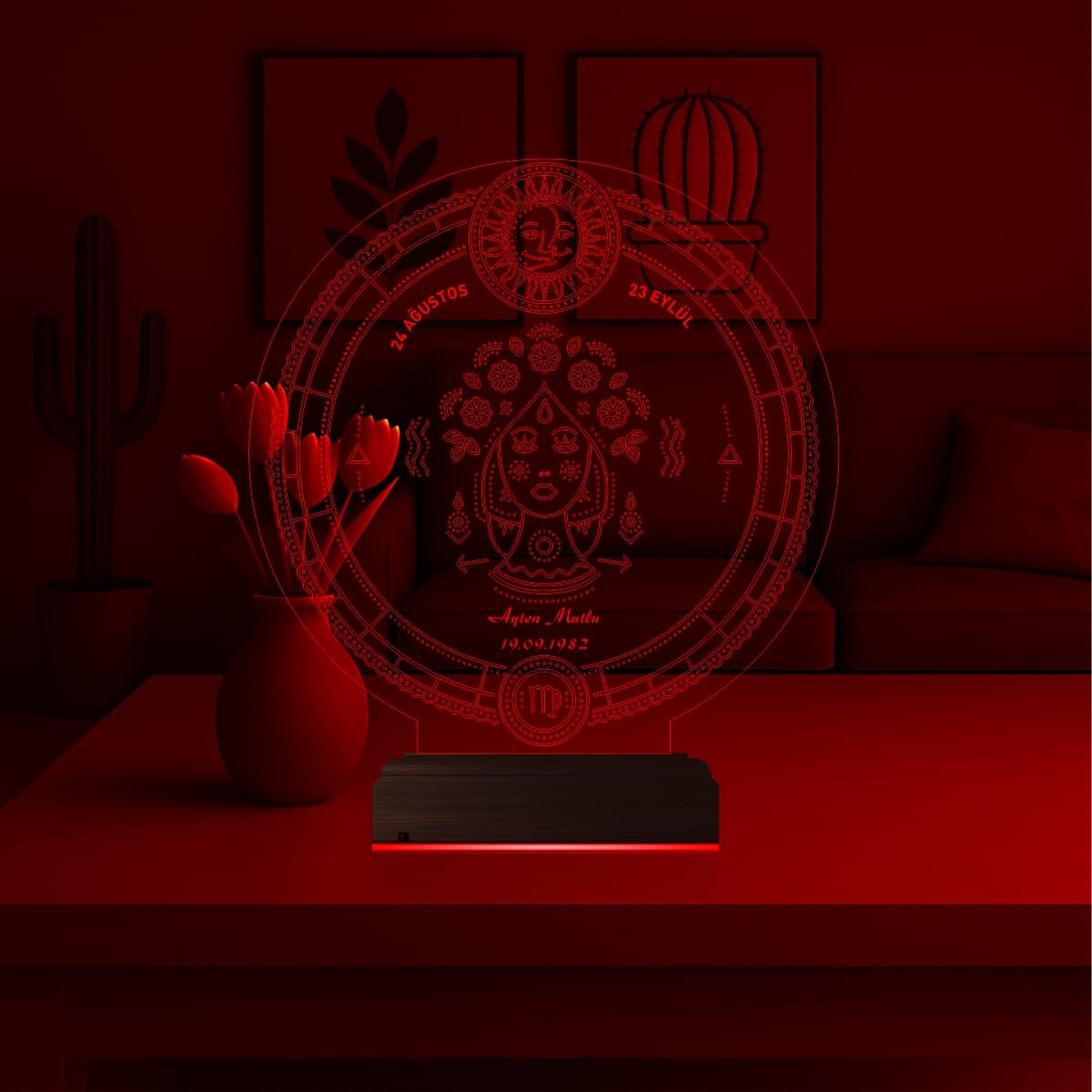 Дева Знак Зодиака — 3D LED Ночник | Именной подарок 6