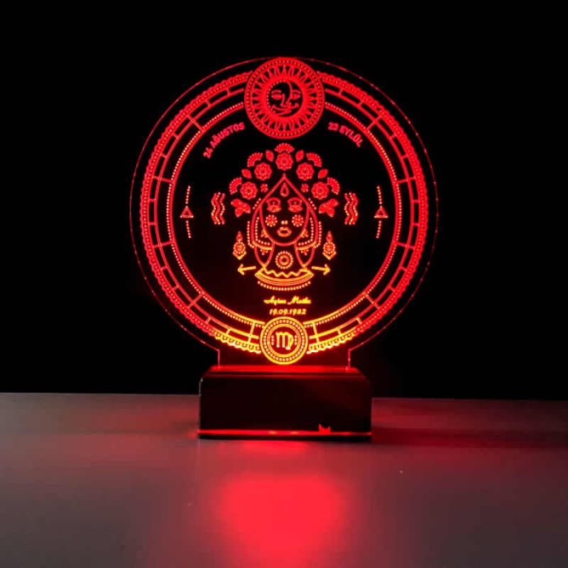 Дева Знак Зодиака — 3D LED Ночник | Именной подарок 9