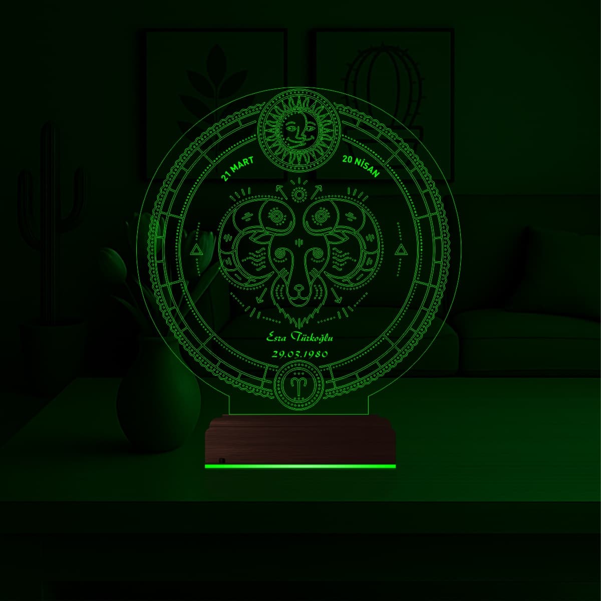 Овен — 3D LED Ночник | Именной подарок на день рождения 5