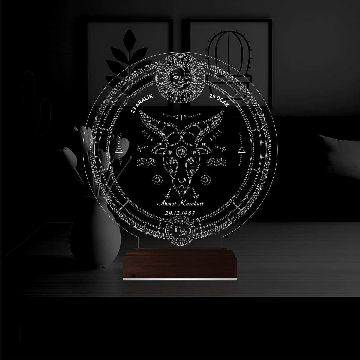 Козерог — 3D LED Ночник | Именной подарок на день рождения 1