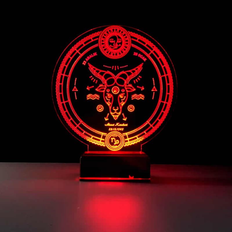 Козерог — 3D LED Ночник | Именной подарок на день рождения 9