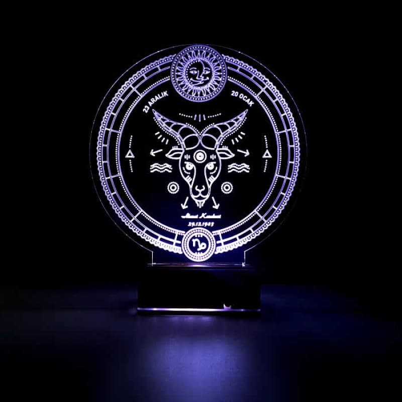 Козерог — 3D LED Ночник | Именной подарок на день рождения 10