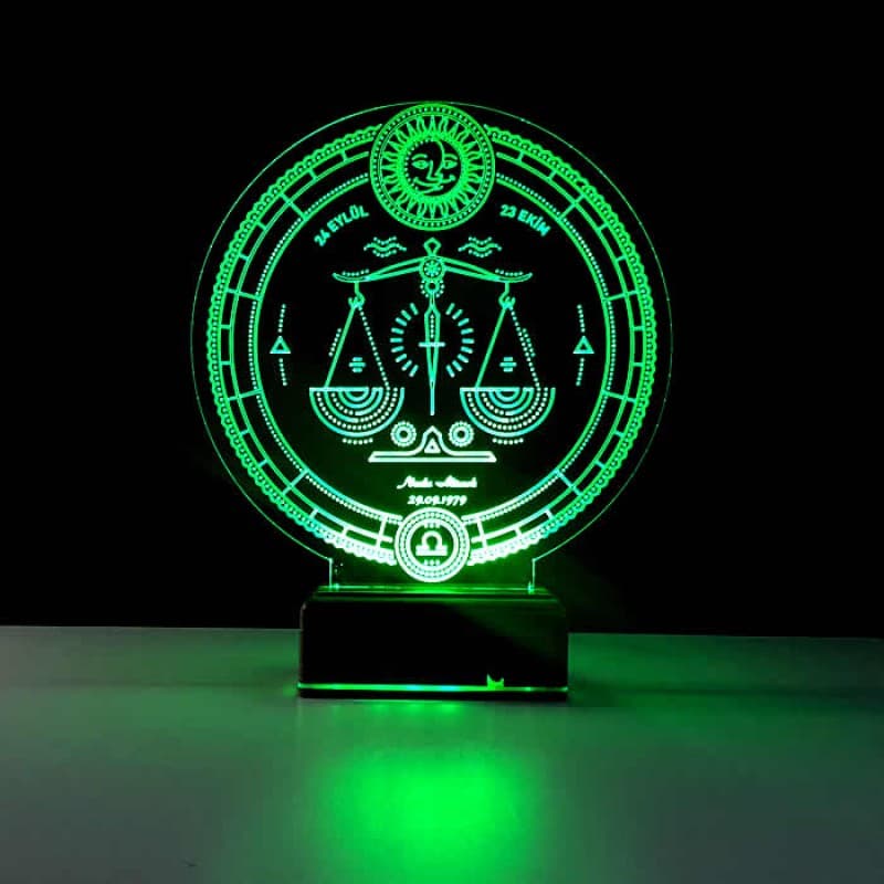 Весы Зодиак Именной 3D Ночник 10