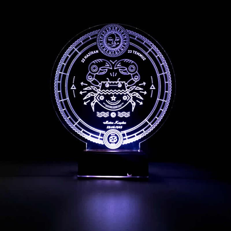 Знак Зодиака Рак — 3D LED Ночник | Именной подарок 9