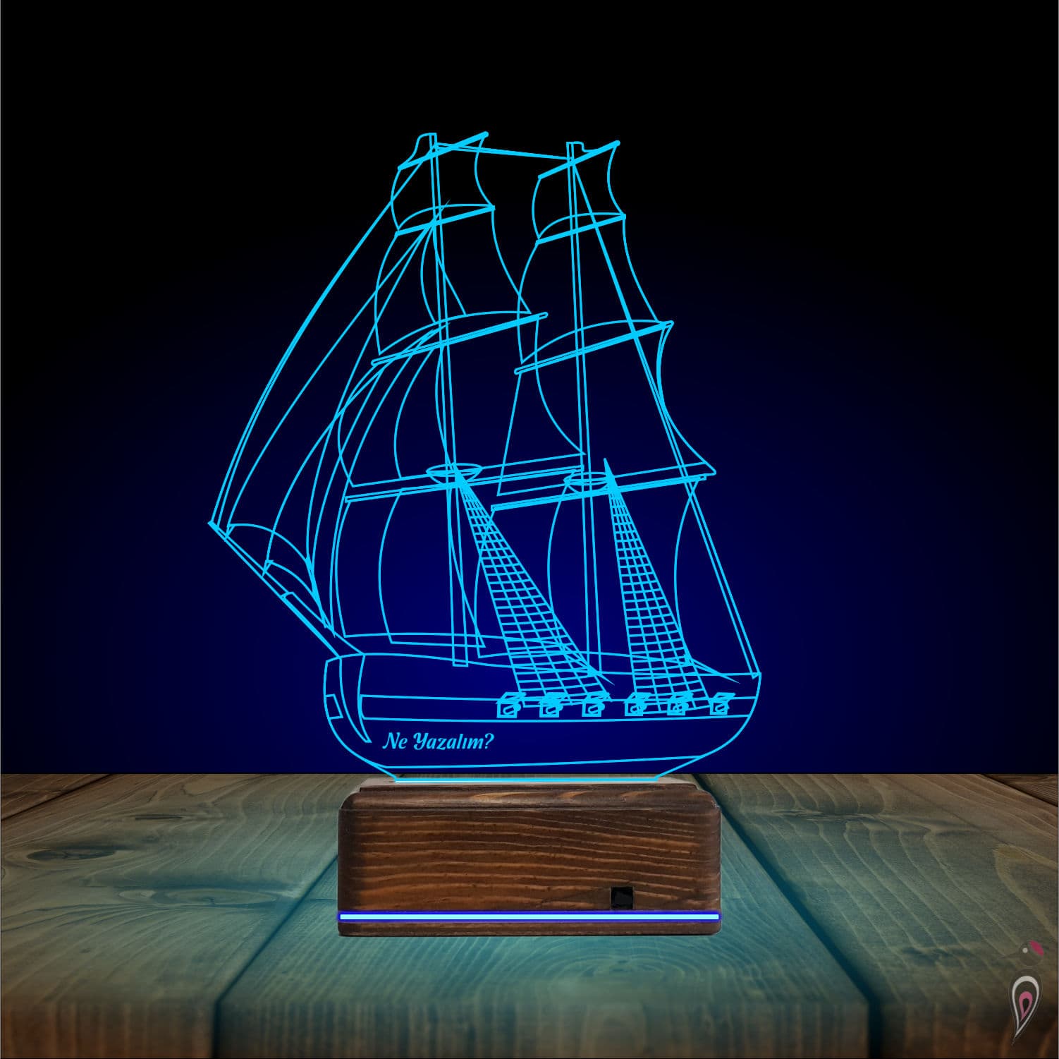 Ататюрк и Парусник — 3D LED Ночник | Подарок мужчине 10