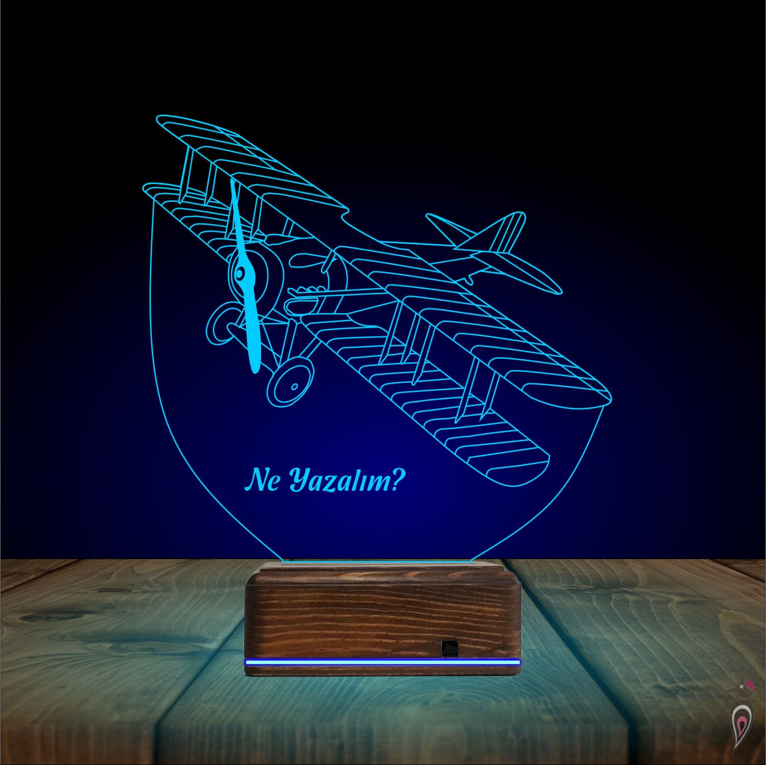 Самолет Биплан — 3D LED Ночник | Подарок ребенку 10