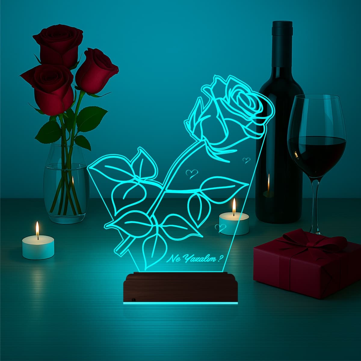 Роза — 3D LED Ночник | Романтический подарок 3