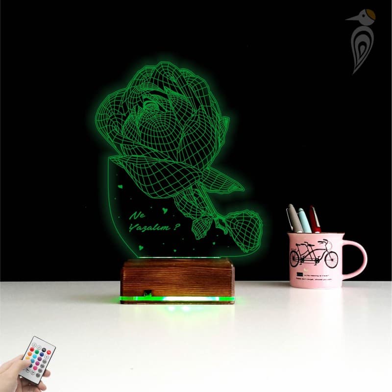 Роза — 3D LED Ночник | Романтический подарок 10
