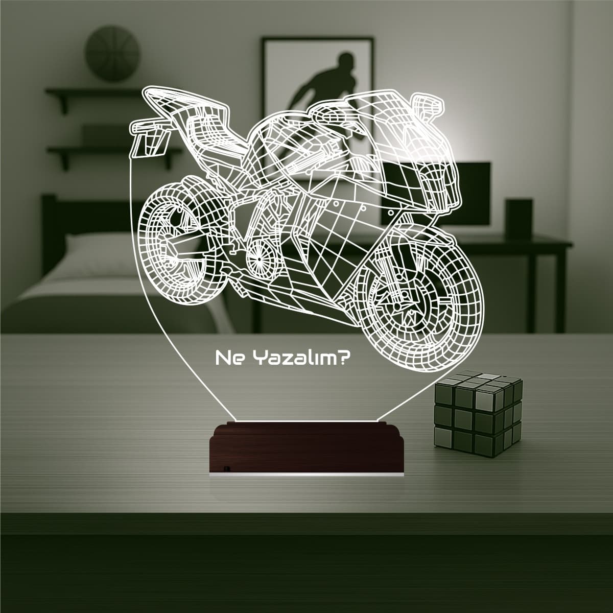Мотоцикл — 3D LED Ночник | Подарок мужчине 3