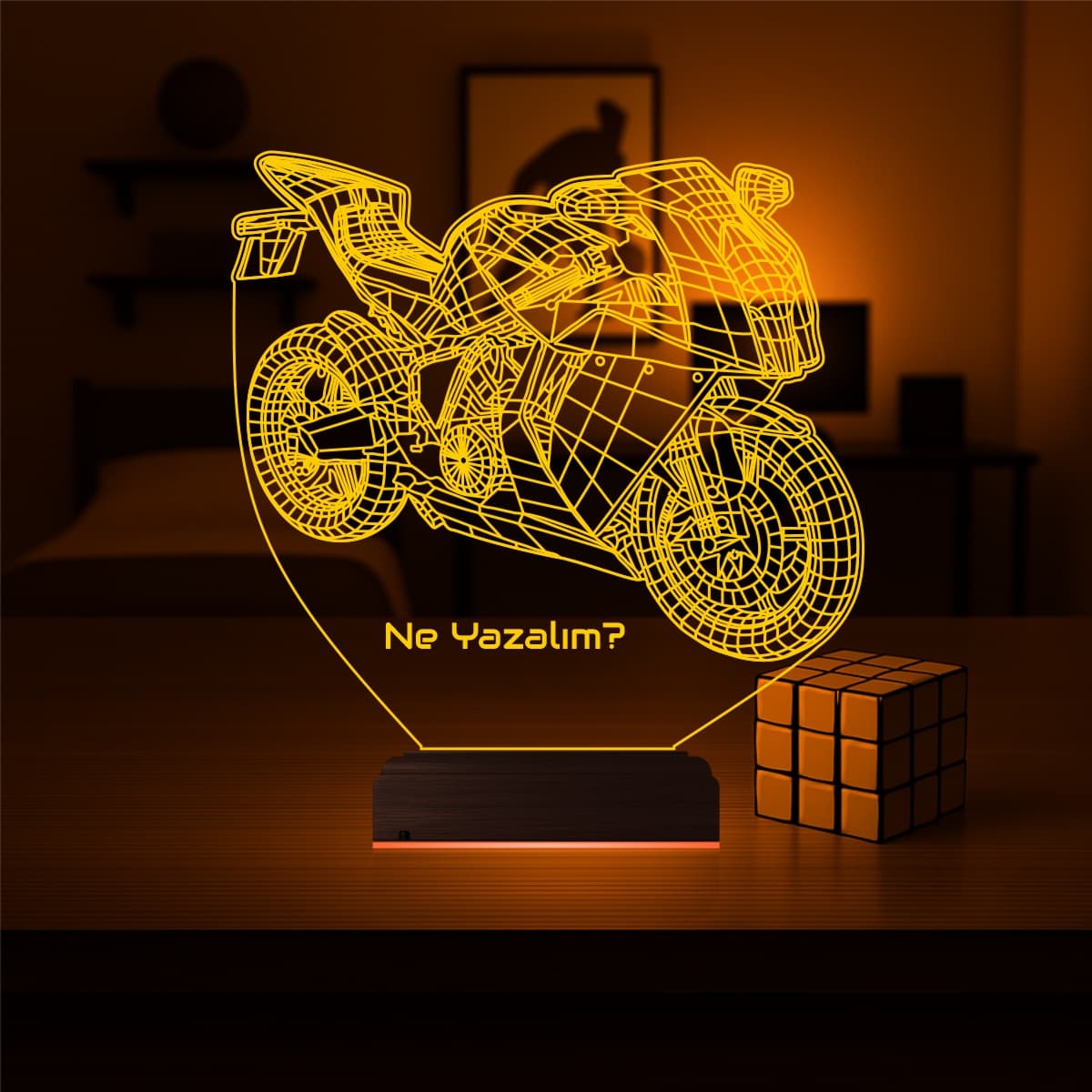 Мотоцикл — 3D LED Ночник | Подарок мужчине 7