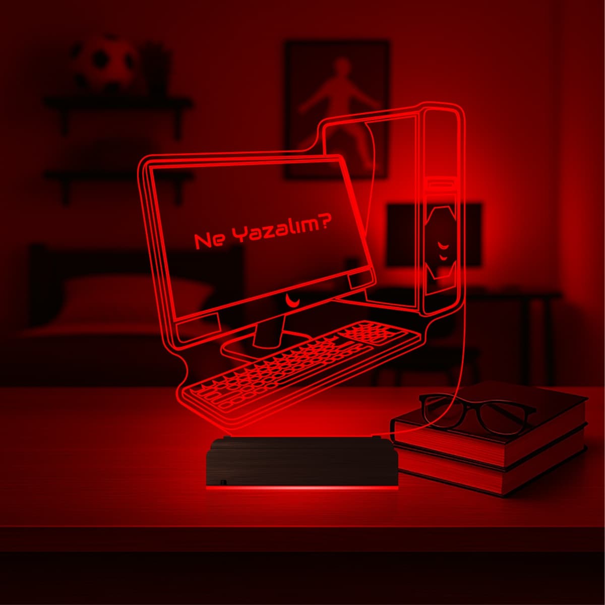Компьютер — 3D LED Ночник | Подарок геймеру и программисту 6
