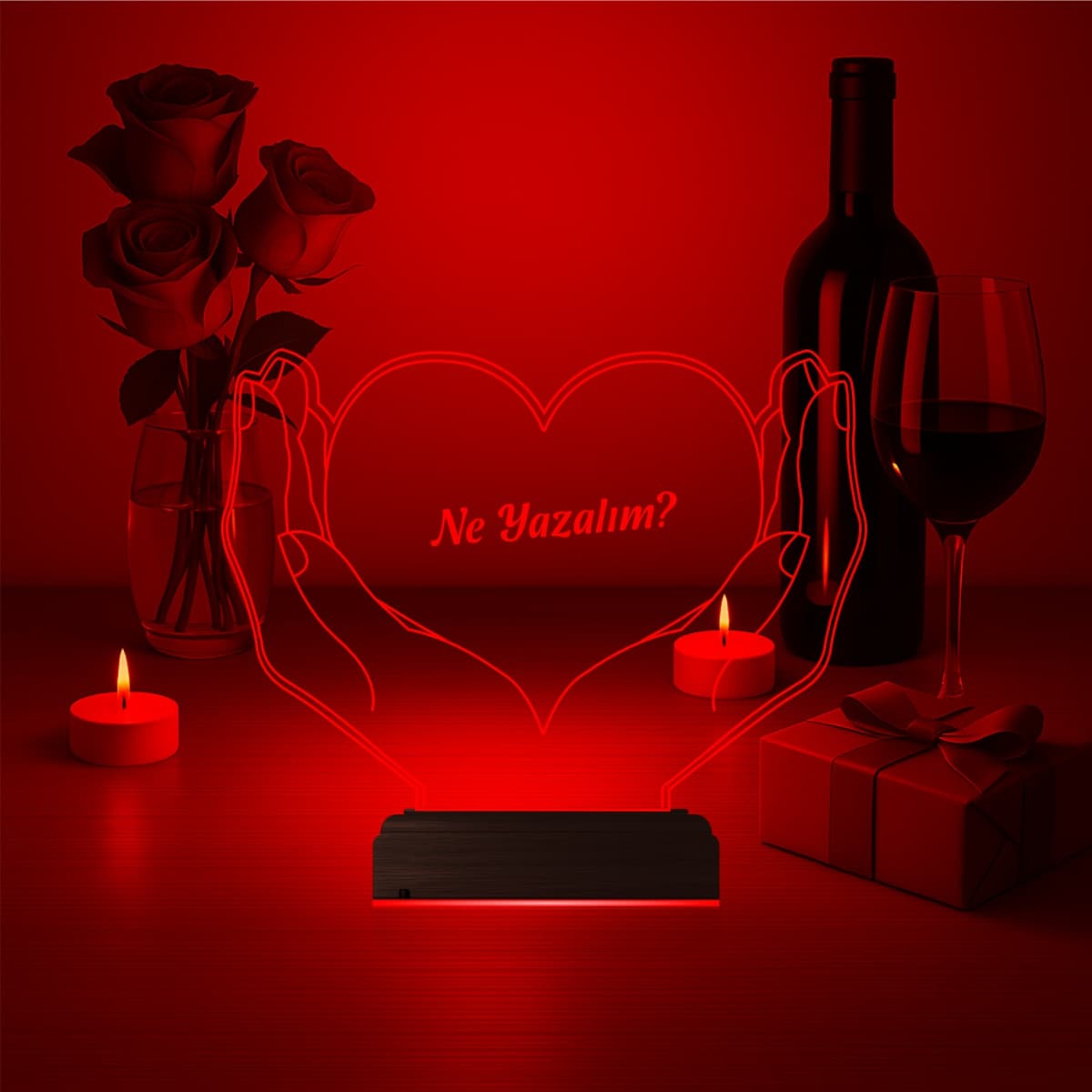 Сердце в руках — 3D LED Ночник | Романтический подарок 6