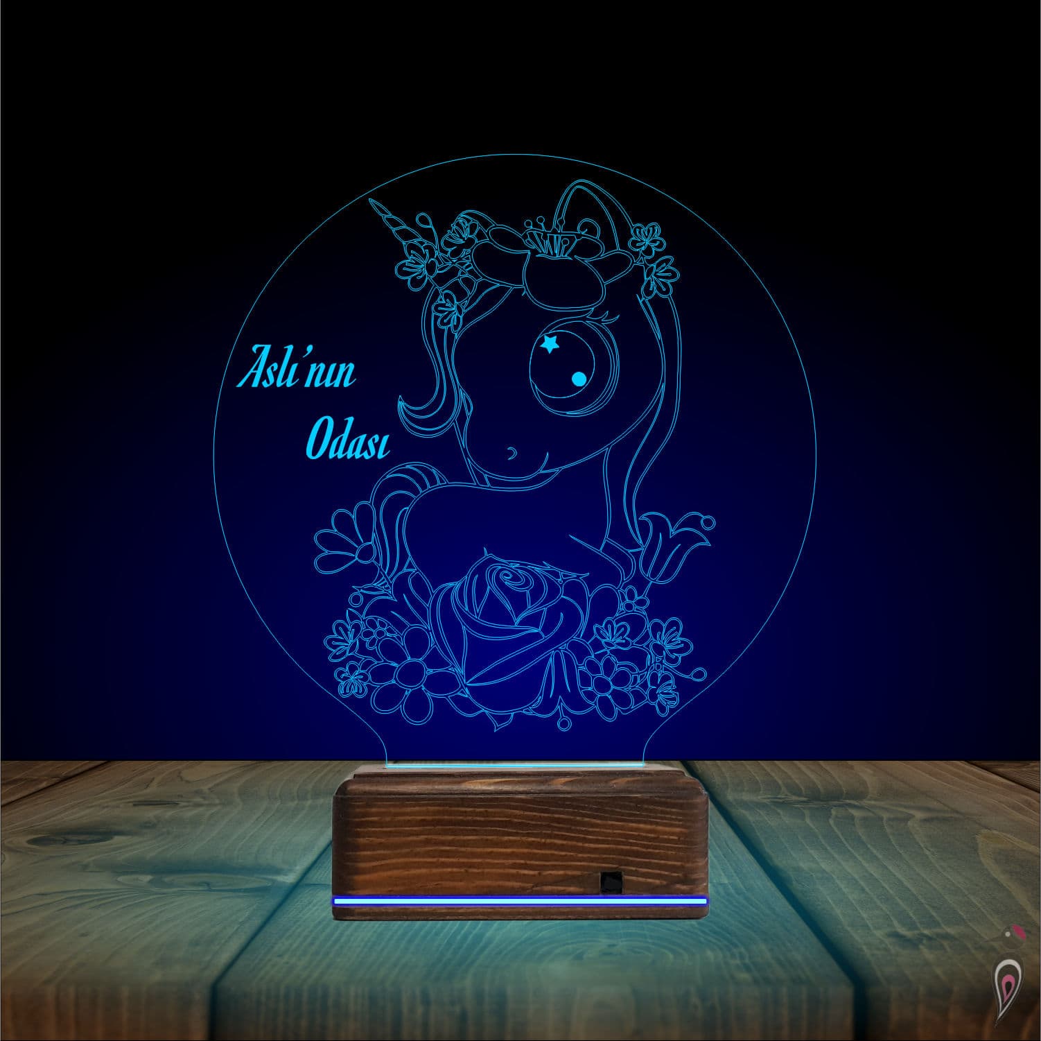 Единорог — 3D LED Ночник | Именной подарок девочке 10