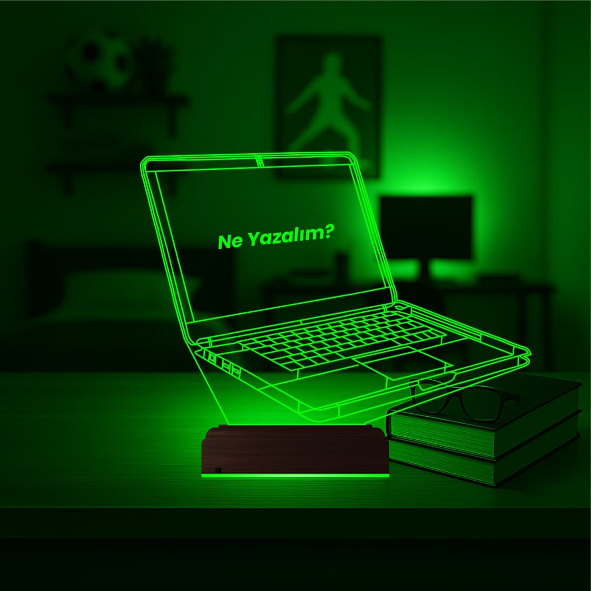 Ноутбук — 3D LED Ночник | Именной подарок программисту 5