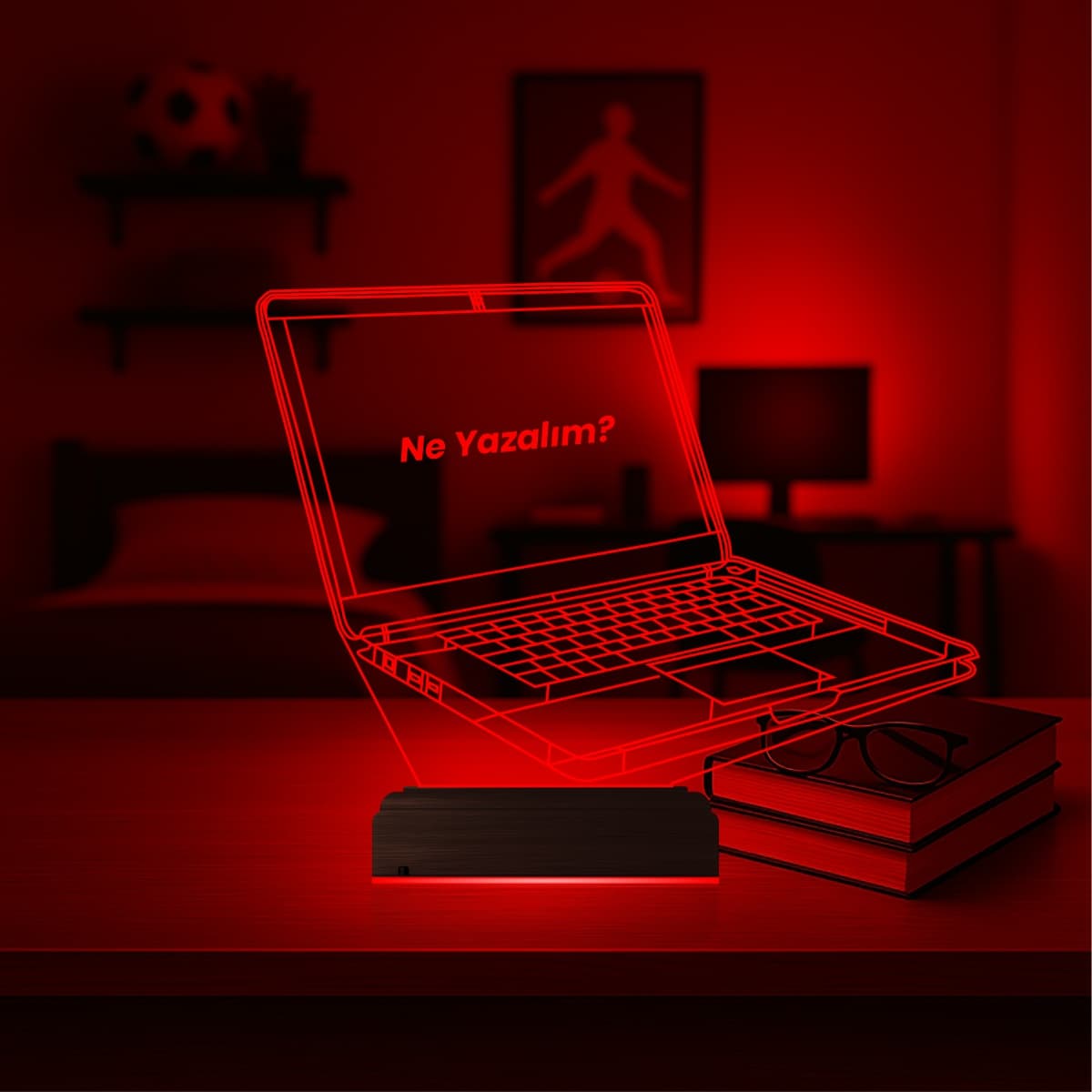 Ноутбук — 3D LED Ночник | Именной подарок программисту 6