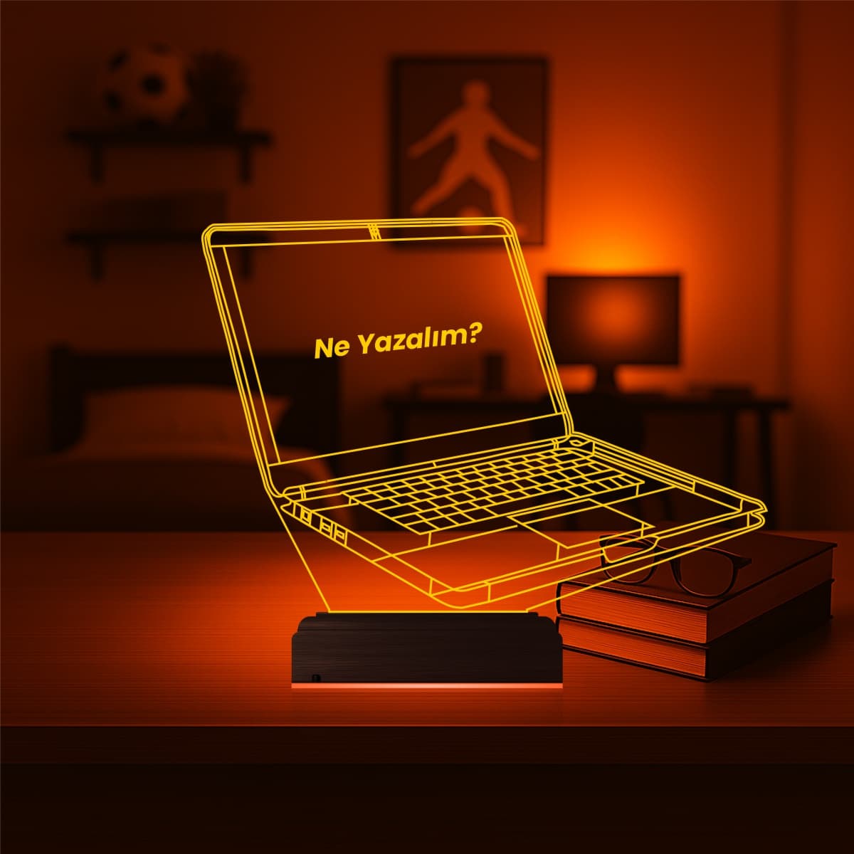Ноутбук — 3D LED Ночник | Именной подарок программисту 7