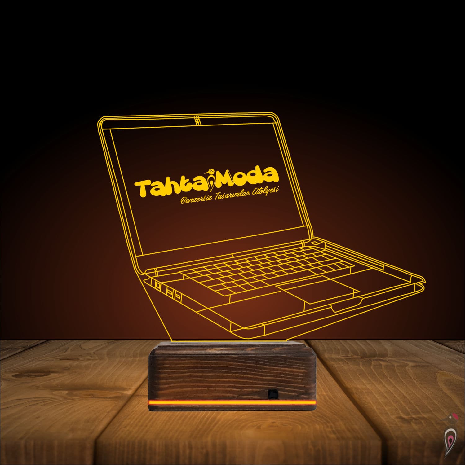 Ноутбук — 3D LED Ночник | Именной подарок программисту 9