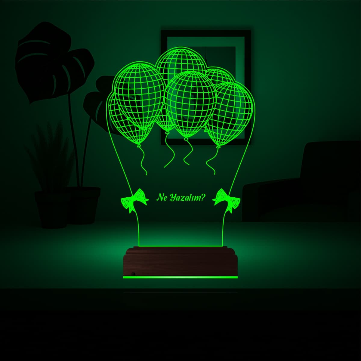 Воздушные шары — 3D LED Ночник | Подарок с вашей надписью 5