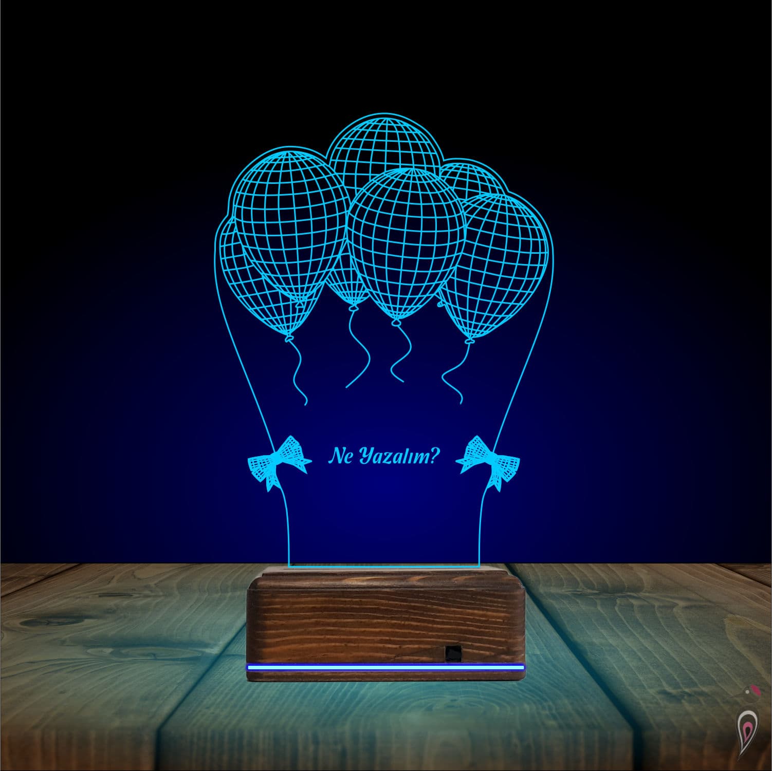 Воздушные шары — 3D LED Ночник | Подарок с вашей надписью 10