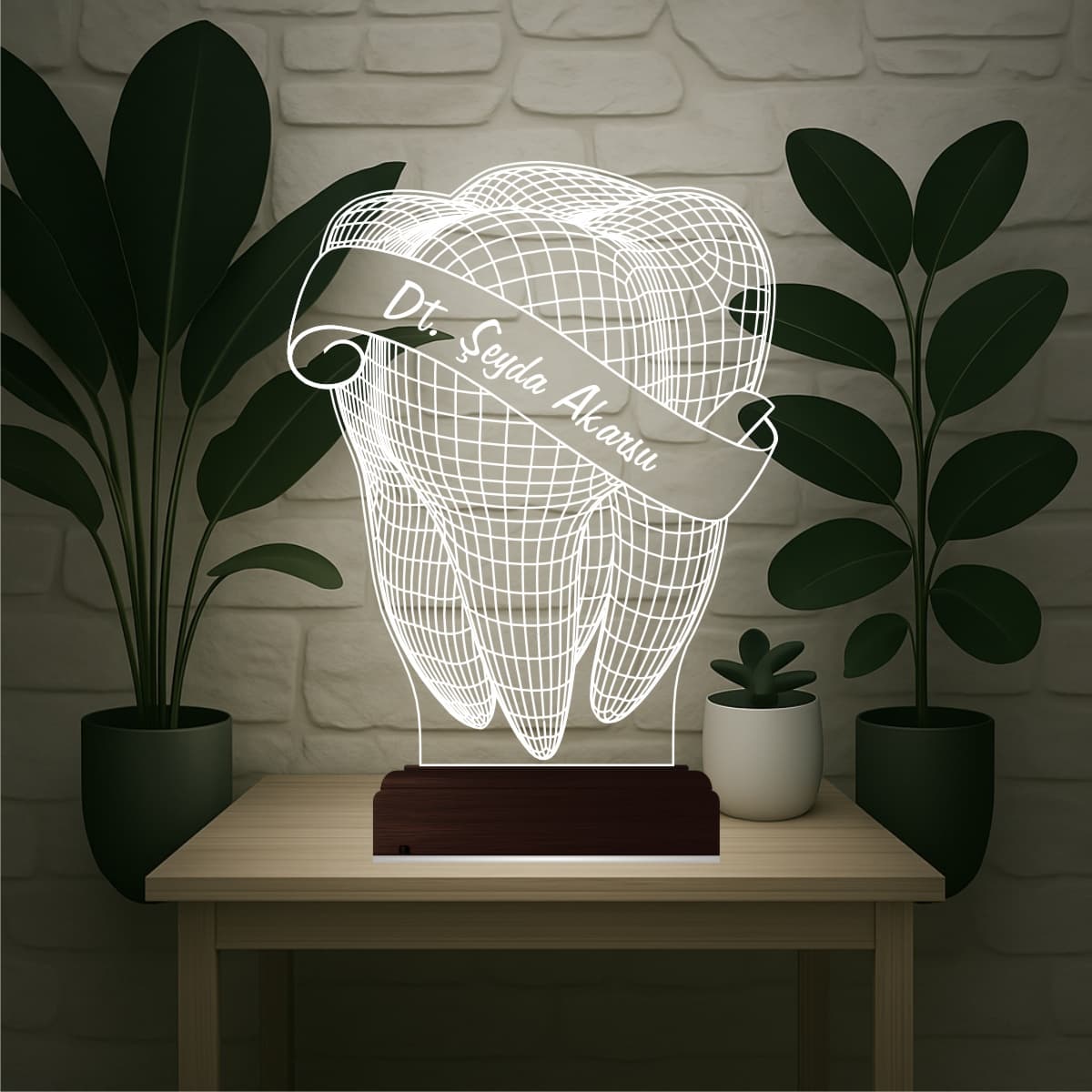 Зуб — 3D LED Ночник | Подарок стоматологу 1