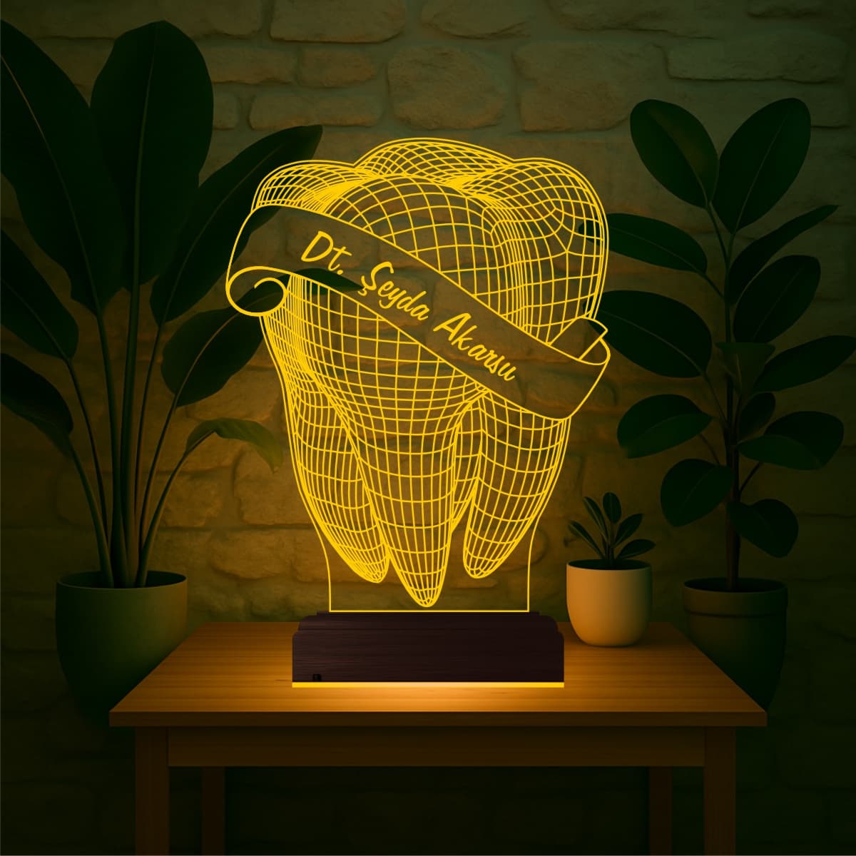 Зуб — 3D LED Ночник | Подарок стоматологу 7