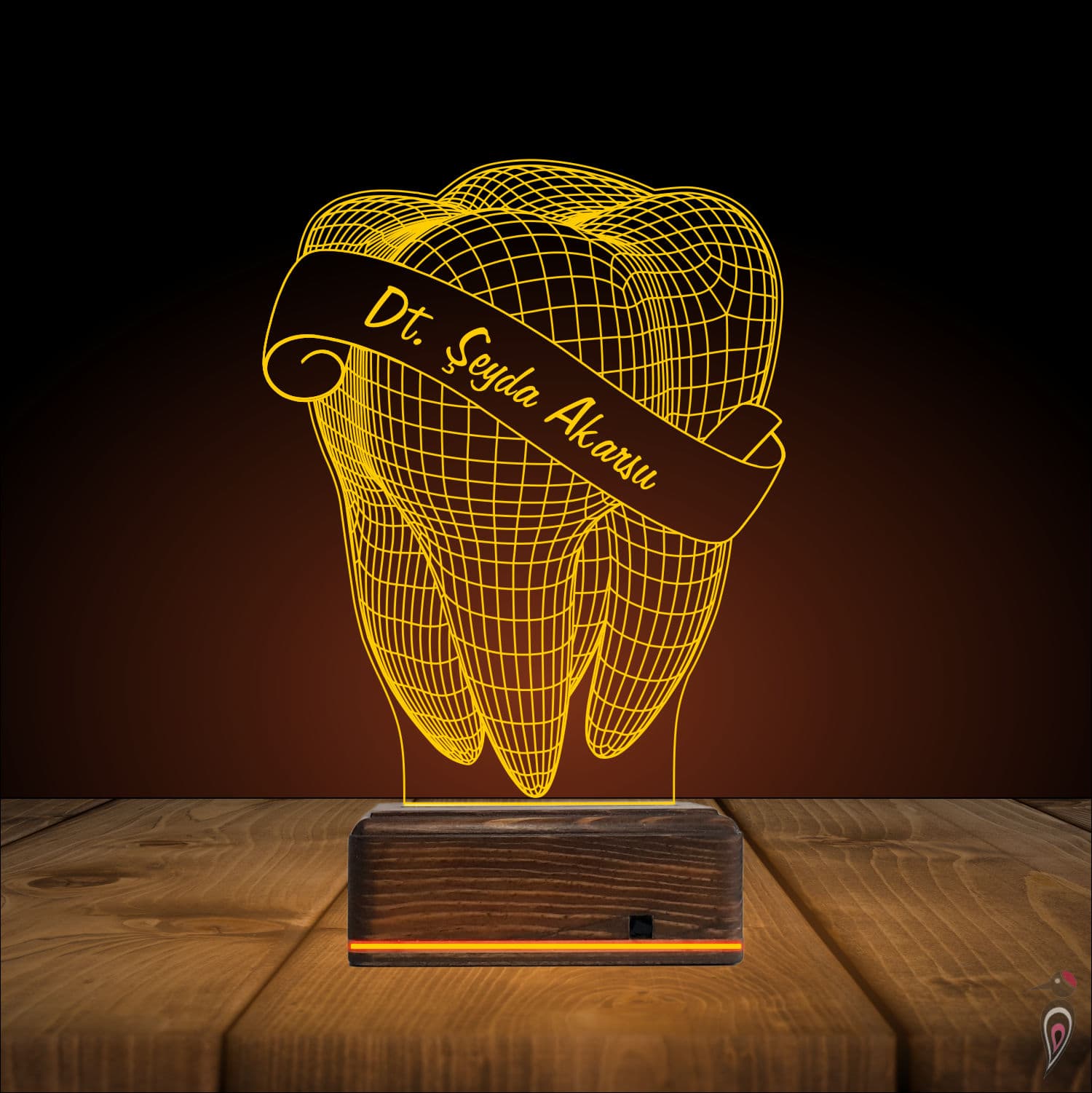 Зуб — 3D LED Ночник | Подарок стоматологу 9