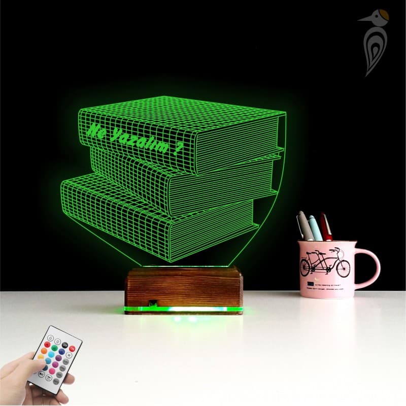 Стопка книг с именем — 3D LED Ночник | Подарок учителю 10