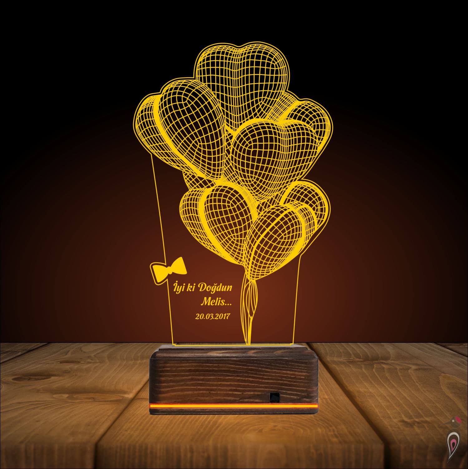 Воздушные шары с портретом — 3D LED Ночник | День рождения 9