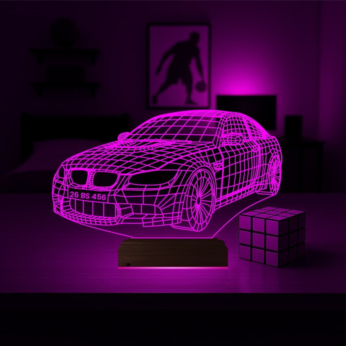 BMW M3 — 3D LED Ночник | Подарок автолюбителю 4