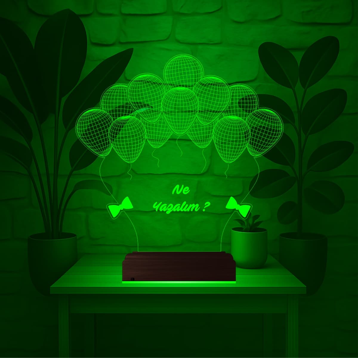 Воздушные шары — 3D LED Ночник | С индивидуальной надписью 4