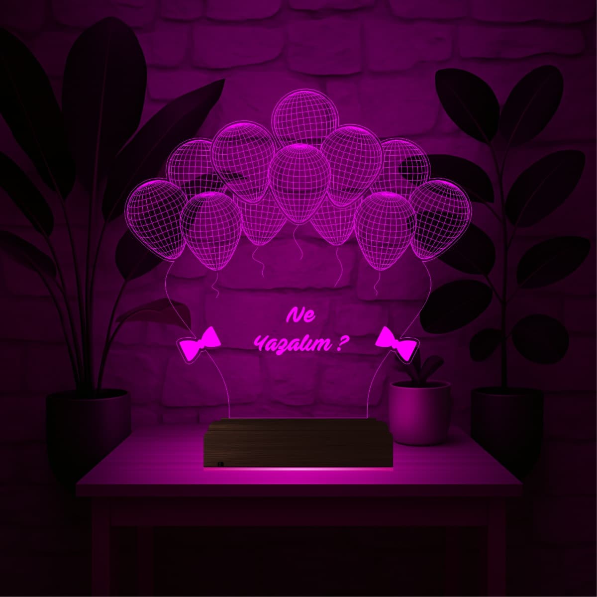 Воздушные шары — 3D LED Ночник | С индивидуальной надписью 5