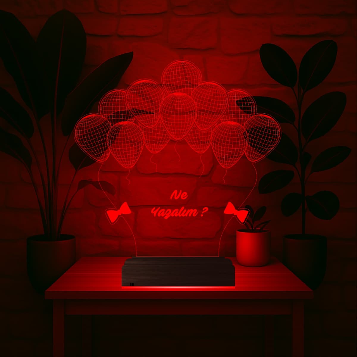 Воздушные шары — 3D LED Ночник | С индивидуальной надписью 6
