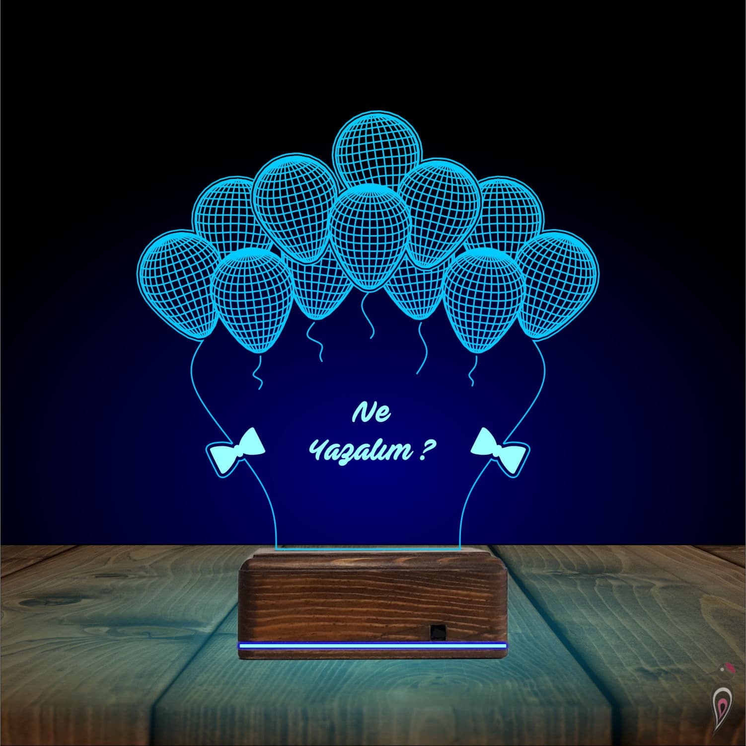 Воздушные шары — 3D LED Ночник | С индивидуальной надписью 10
