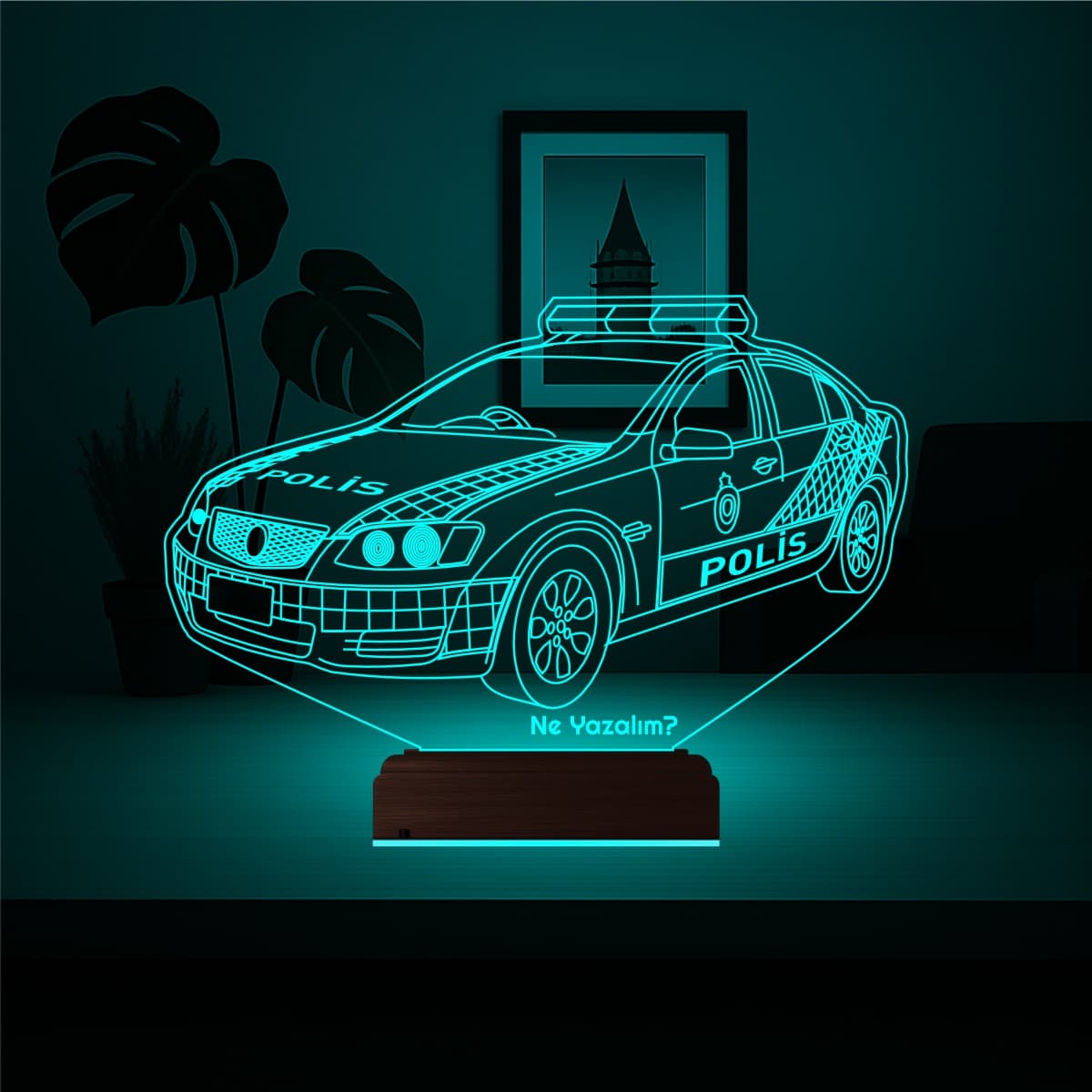 Полицейская машина — 3D LED Ночник | Подарок мужчине или ребенку 3